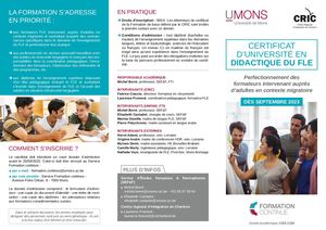 Certificat formation FLE
