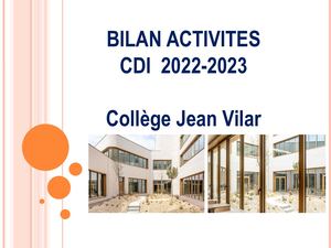 Bilan Cdi 2022 2023