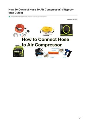 Compressorlab Com How To Connect Hose To Air Compressor Step By Step Guide