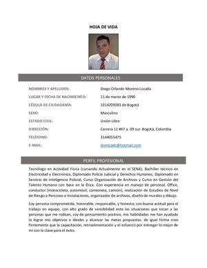 1 Hoja De Vida Diego Moreno