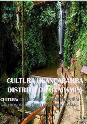 CULTURA-HUANCABAMBA DISTRITO DE OXAPAMPA