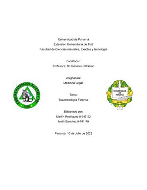 Traumatologia Forense Investigación Grupo 1