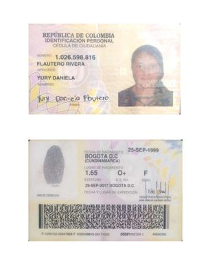 Cedula De Ciudadania .