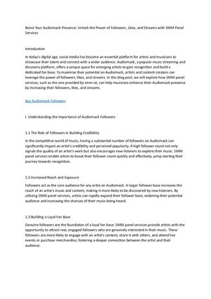 Buy and Boost Audiomack Followers