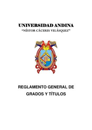 Reglamento Genreal De Grados Y Títulos