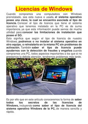 Licencias De Windows