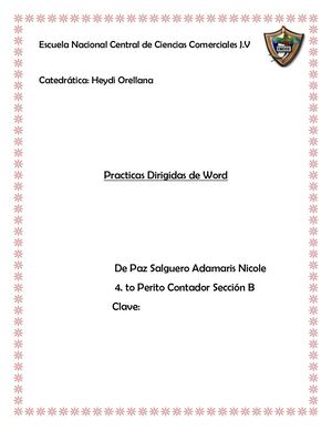 Practicas dirigidas de word