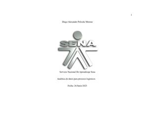 Analitica De Datos Para Procesos Logisticos