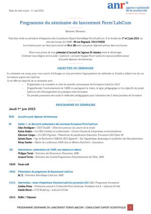 MANAGEMENT :  Programme d'intégration 052023