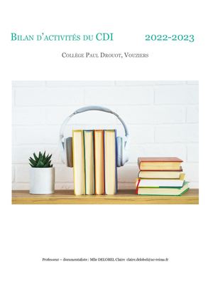 Bilan Du Cdi 2022 2023 Docx