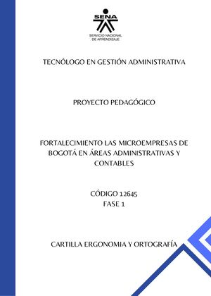 Cartilla Ergonomia Y Ortografía