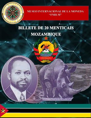 Billete De 20 Menticais De Mozambique. Museo Internacional De La Moneda