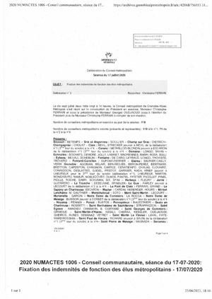 Communiqué complet de Christophe Ferrari - Indemnités