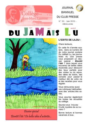 JOURNAL DU JAMAIS LU N°30 JUIN 2023