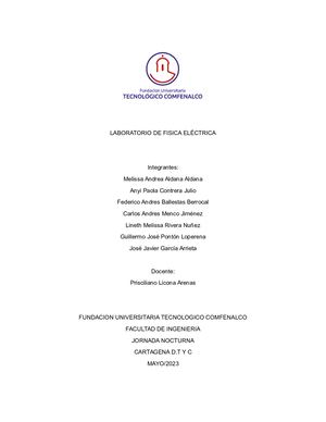 Laboratorio Fisica Electrica I