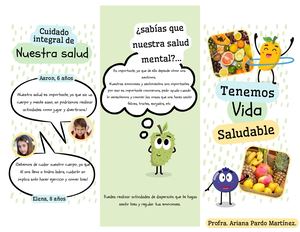 Folleto Tríptico Módulo 5 Vida Saludable Ariana Pardo