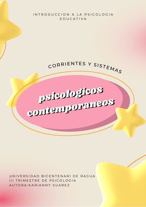 Corrientes Y Sistemas Psicologicos Contemporaneos