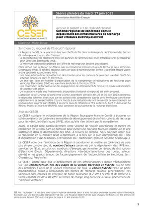 Schéma régional de cohérence dans le déploiement des infrastructures de recharge pour véhicules électriques (IRVE)