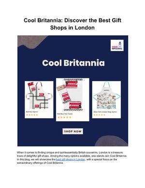 Cool Britannia Discover The Best Gift Shops In London