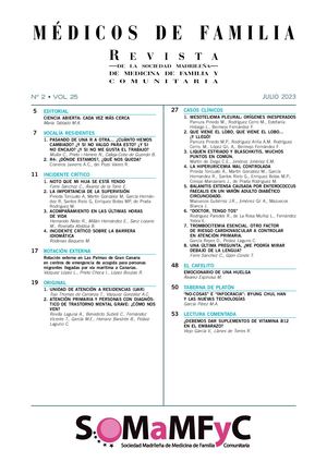Revista Médicos de Familia Vol. 25 nº 2 Julio 2023