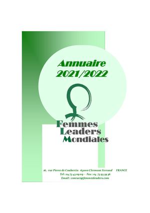 Annuaire 2021 / 2022