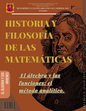 Revista Historia Y Filosofía De Las Matemáticas. Vol. 3