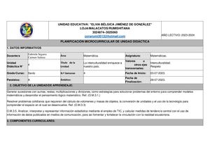 Formato De Planificación Microcurricular De Unidad Didáctica O De Parcial