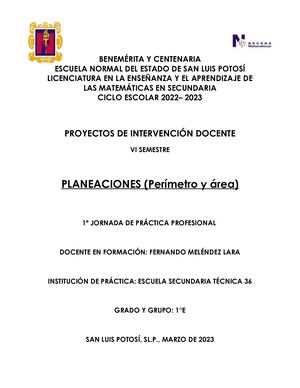 FORMATO PLANEACION PID (Perímetro Y Área) FML