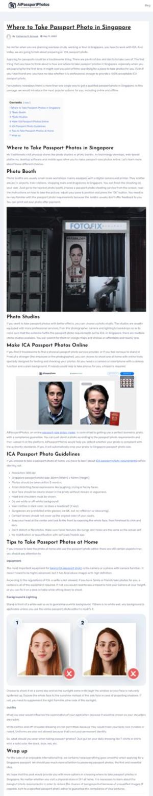 Where To Take Passport Photo In Singapore Pdf