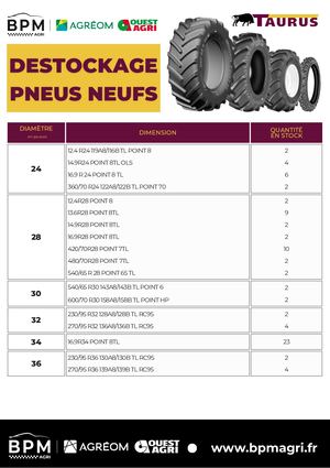 DESTOCKAGE PNEUS TAURUS