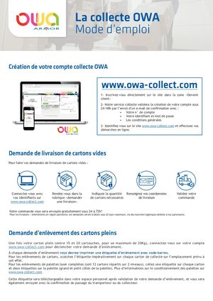 Plaquette Collecte Mode D'emploi Owa