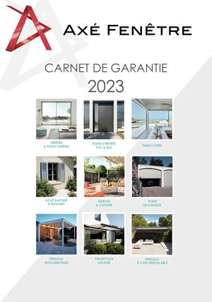 Axe Fenetre Carnet De Garantie 2023
