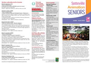 Sotteville animation seniors été 2023