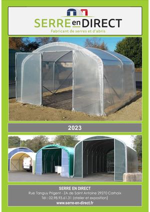 SERRE EN DIRECT - Catalogue de serres et d'abris bâchés15 02 2023 Version Imprimeur