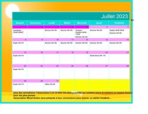 Planning d'activités - Lisieux Plage 2023