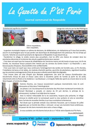 La gazette du p'tit Paris n°40