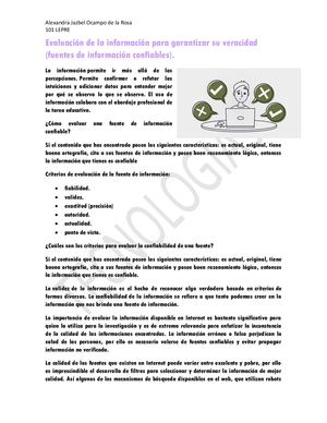 Evaluación De La Información Para Garantizar Su Veracidad