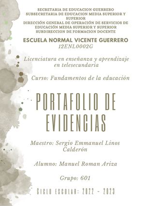 Portafolio De Evidencias