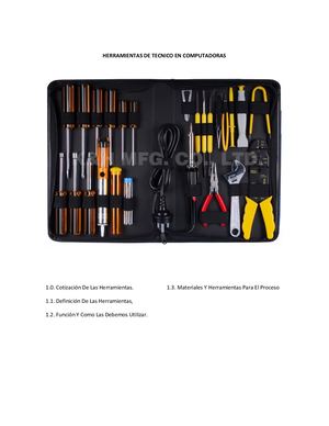 Herramientas De Tecnico En Computadoras