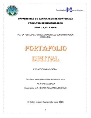 Portafolio De Sociología