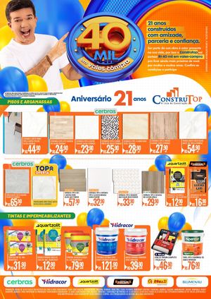 Encarte Aniversário 21 Anos ConstruTop Fortaleza
