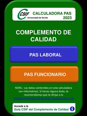 Calculadora Complemento De Calidad Pas Us