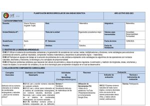 Planificación De Unidad Didactica Docx