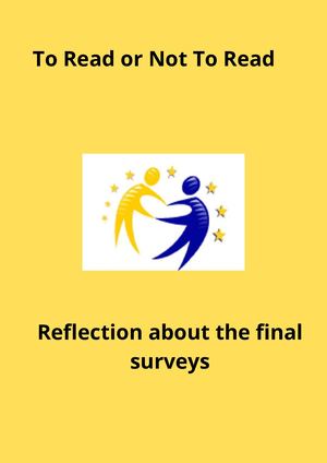 Reflections About The Final Surveys