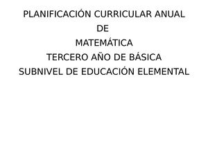 PCA MATEMATICA TERCERO