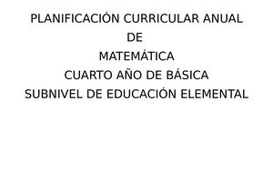 PCA MATEMATICA CUARTO
