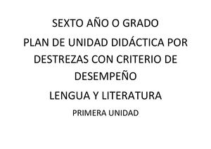 PUD 6TO AÑOL LENGUA Y LITERATURA