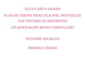 PUD SEXTO AÑO CIENCIAS SOCIALES