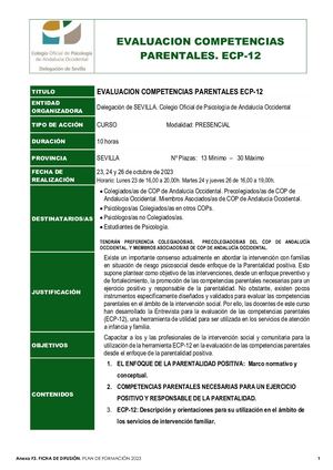 Evaluacion Competencias Parentales Ecp 12 V1