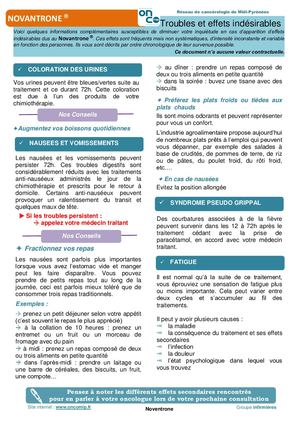 NOVANTRONE Mitoxantrone Fiche Patient